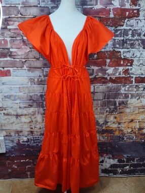 O.P.T. "Fallen" Tiered Maxi Dress with Tie Waist